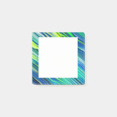 青スタイリッシュ緑の黄色のポストイット注記 ポストイット (正面)