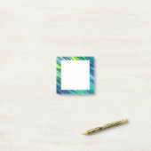 青スタイリッシュ緑の黄色のポストイット注記 ポストイット (デスク上)