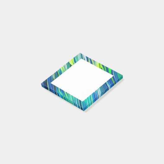 青スタイリッシュ緑の黄色のポストイット注記 ポストイット (アングル)