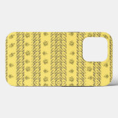 青スタイリッシュ色ストライプ黒フローラ黄色 Case-Mate iPhoneケース (裏面 (横))
