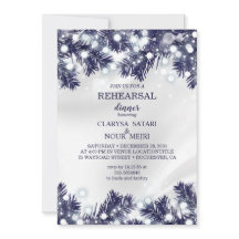 青スタイリッシュ花ライトパターンのリハーサル夕食会