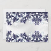 青スタイリッシュ花ライトパターンのリハーサル夕食会 招待状 (裏面)