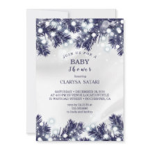 青スタイリッシュ花灯型ベビーシャワー