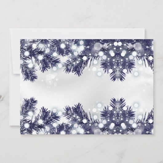 青スタイリッシュ花灯型ベビーシャワー 招待状 (裏面)