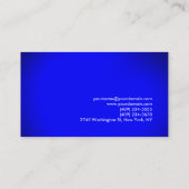 青スタイリッシュ赤コンサルタモダンンユニークト 名刺 (裏面)