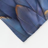 青スタイリッシュ金ゴールド フリースブランケット (角)