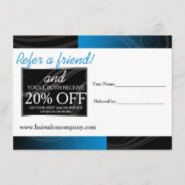 青スタイリッシュ髪サロン紹介カード