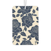 青スタイル化バラ カーエアーフレッシュナー (裏面)