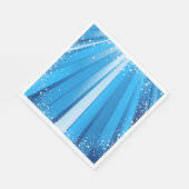 青スターバスト光輝く輝 スタンダードランチョンナプキン (角)