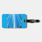 青スターバスト光輝く輝 ラゲッジタグ (裏面横)