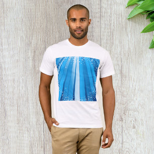 青スターバスト光輝く輝 Tシャツ
