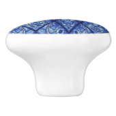 青ステンドグラス引き出しプル セラミックノブ (側面)