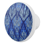 青ステンドグラス引き出しプル セラミックノブ (右)