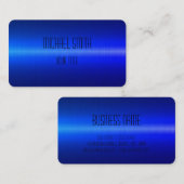青ステンレススチールメタルルック#2 名刺 (正面/裏面)