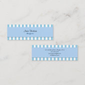 青ストライプいストライプ、パタストライプのーン、線 スキニー名刺 (正面/裏面)