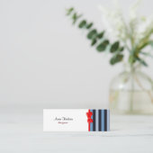 青ストライプいストライプ、パタストライプのーン、線 スキニー名刺 (スタンド正面)