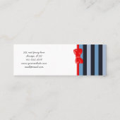 青ストライプいストライプ、パタストライプのーン、線 スキニー名刺 (裏面)