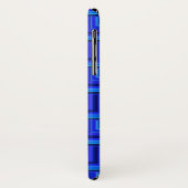 青ストライプい四角はかりで測形 Case-Mate iPhoneケース (裏面/左)