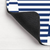 青ストライプと白のストライプ マウスパッド (コーナー)