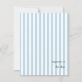 青ストライプのい服 招待状 (裏面)