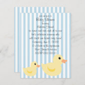 青ストライプのい服 招待状 (正面/裏面)