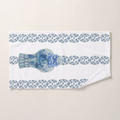 青ストライプのと白のジンジャー バスタオルセット (ハンドタオル)