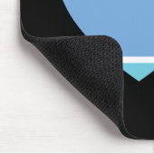 青ストライプのハート マウスパッド (コーナー)