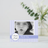 青ストライプの十字サンキューカード サンキューカード (スタンド正面)