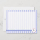 青ストライプの十字サンキューカード サンキューカード (裏面)