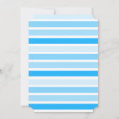 青ストライプの結婚式招待状 招待状 (裏面)