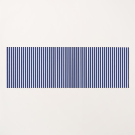 青ストライプの色 ヨガマット (正面(横))