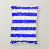 青ストライプの アクセントクッション (裏面(縦))