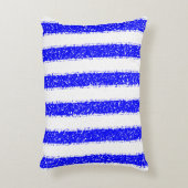 青ストライプの アクセントクッション (正面(垂直))