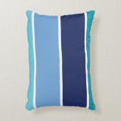 青ストライプの アクセントクッション (正面(垂直))