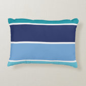 青ストライプの アクセントクッション (裏面)