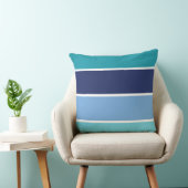 青ストライプの クッション (椅子)