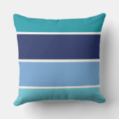 青ストライプの クッション (裏面)