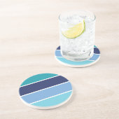 青ストライプの コースター (側面)
