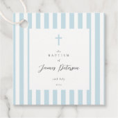 青ストライプエレガント洗礼 フェイバータグ (正面)