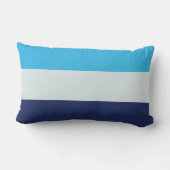 青ストライプ三 ランバークッション (裏面)