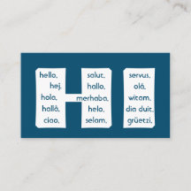 青ストライプ国際的言語hello