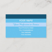 青ストライプ国際的言語hello 名刺 (裏面)