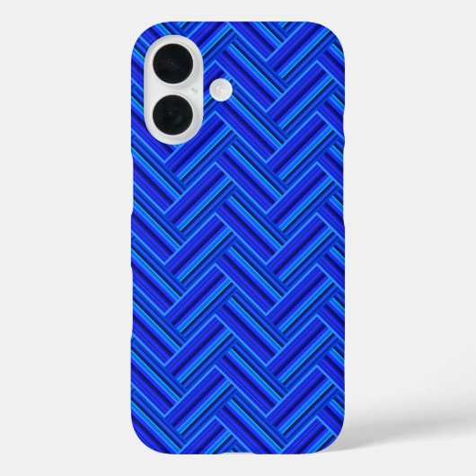 青ストライプ織りパターン Case-Mate iPhoneケース (裏面)