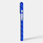 青ストライプ織りパターン Case-Mate iPhoneケース (裏面 / 左)
