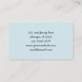 青ストライプ色のストライプのパターン 名刺 (裏面)