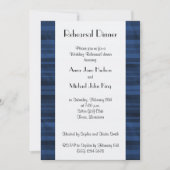 青ストライプ色のパタストライプのーン、リハーサル 招待状 (正面)