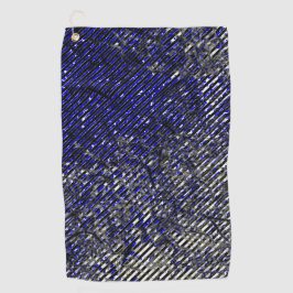 青ストライプ色の剥落 ゴルフタオル