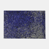 青ストライプ色の剥落 ドアマット (正面)