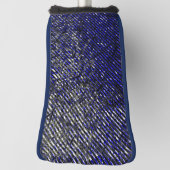 青ストライプ色の剥離 ゴルフヘッドカバー (回転90)