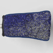 青ストライプ色の剥離 ゴルフヘッドカバー (正面)